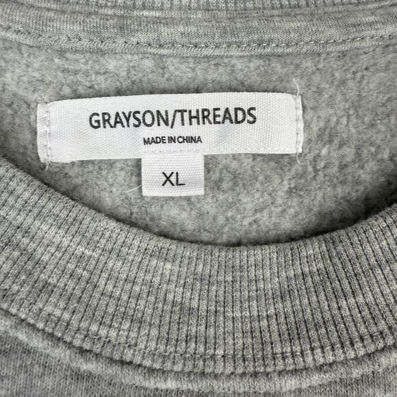 Grayson Threads Womens Gingham Heart Sweater Grey Pullover XL Valentine Holiday - Picture 5 of 11